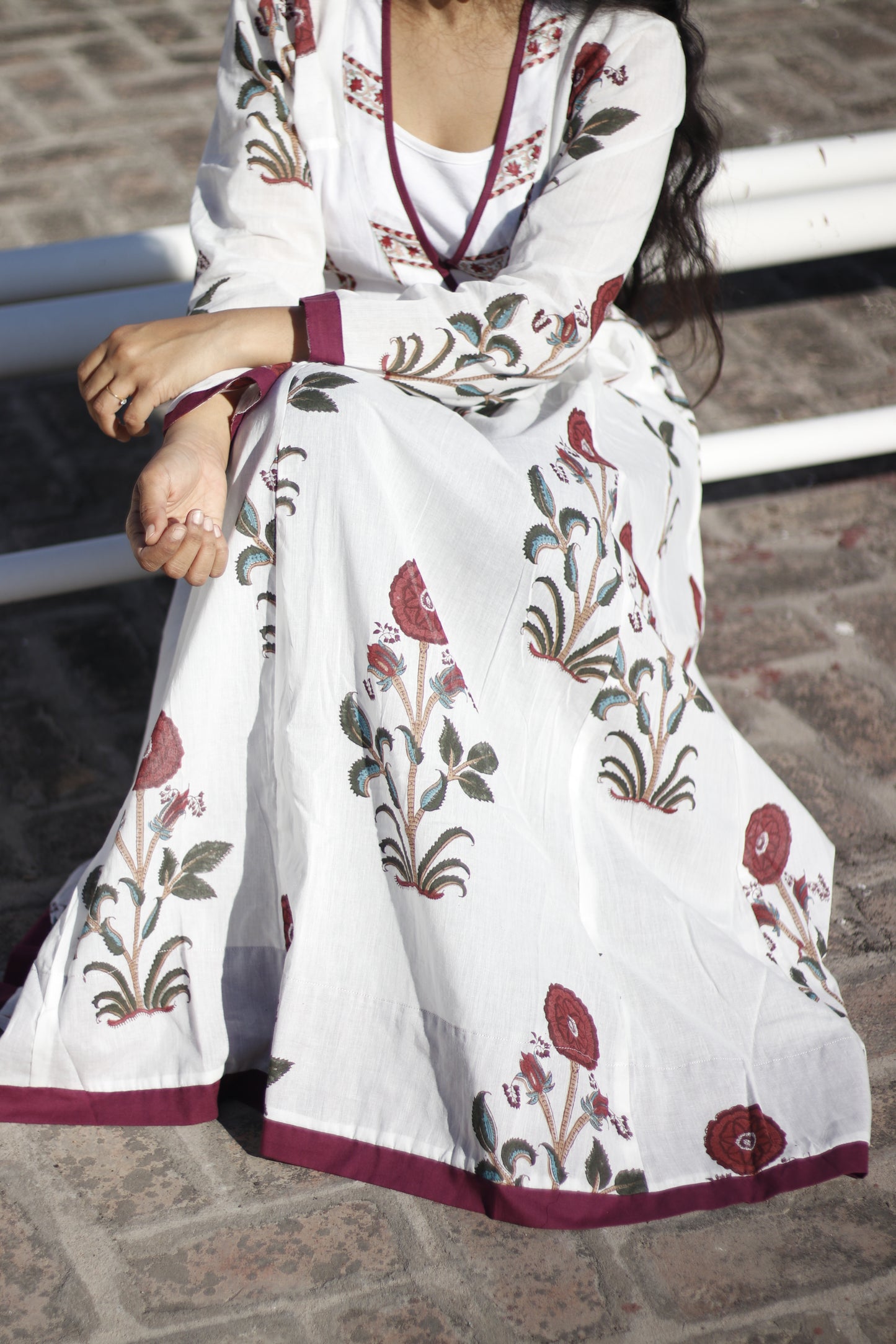 White Floral Dress