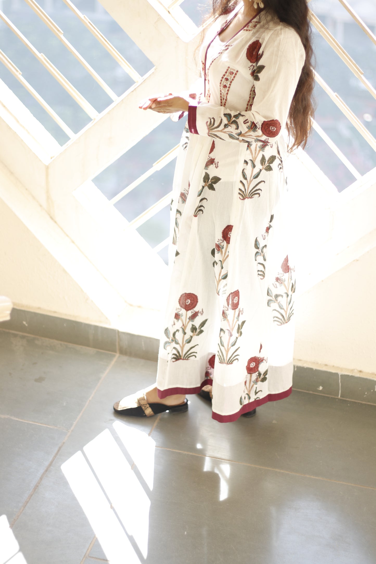 White Floral Dress