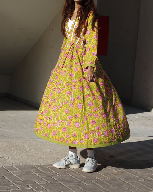 Golden Petals Dress