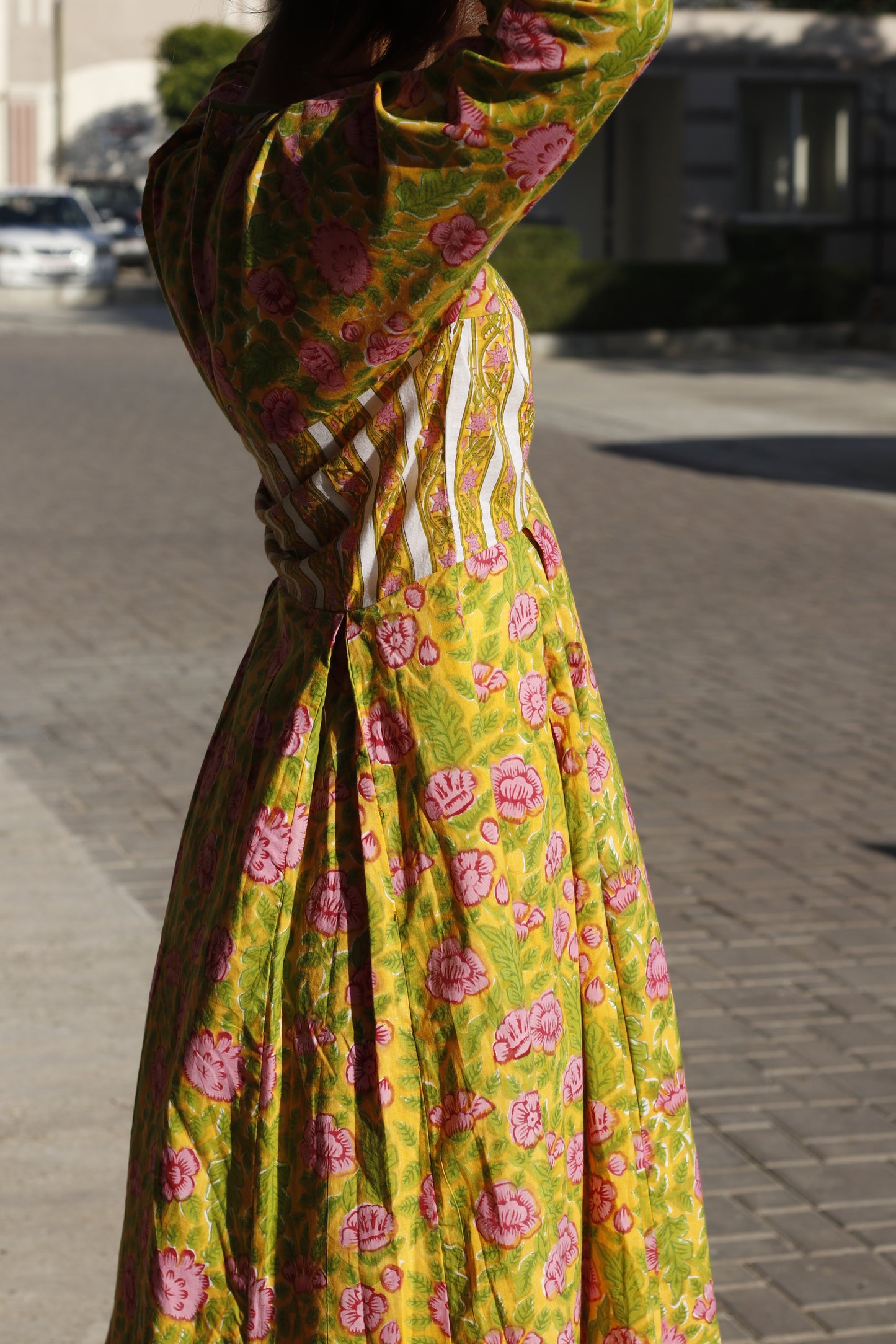 Golden Petals Dress