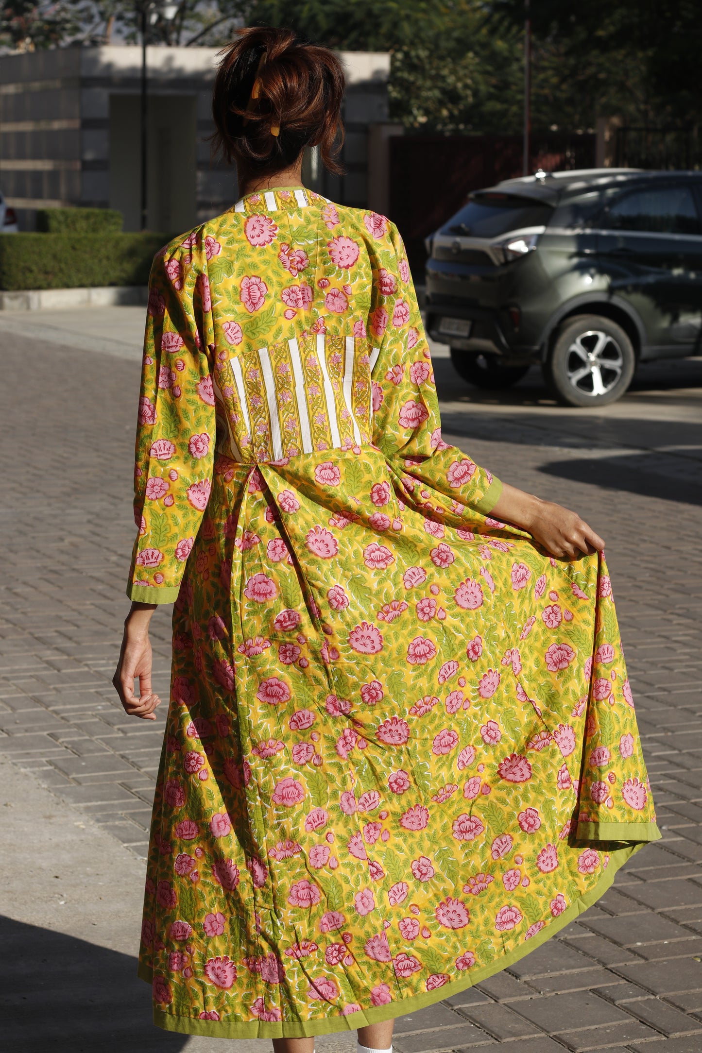 Golden Petals Dress