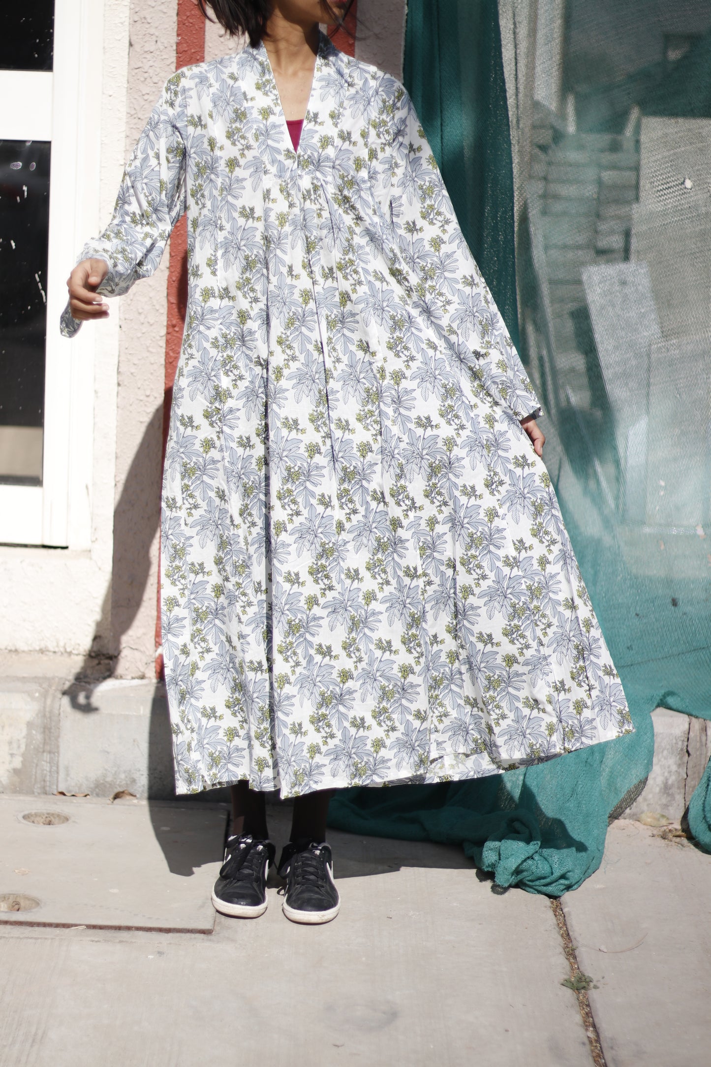 Whispering Petals White Floral Dress